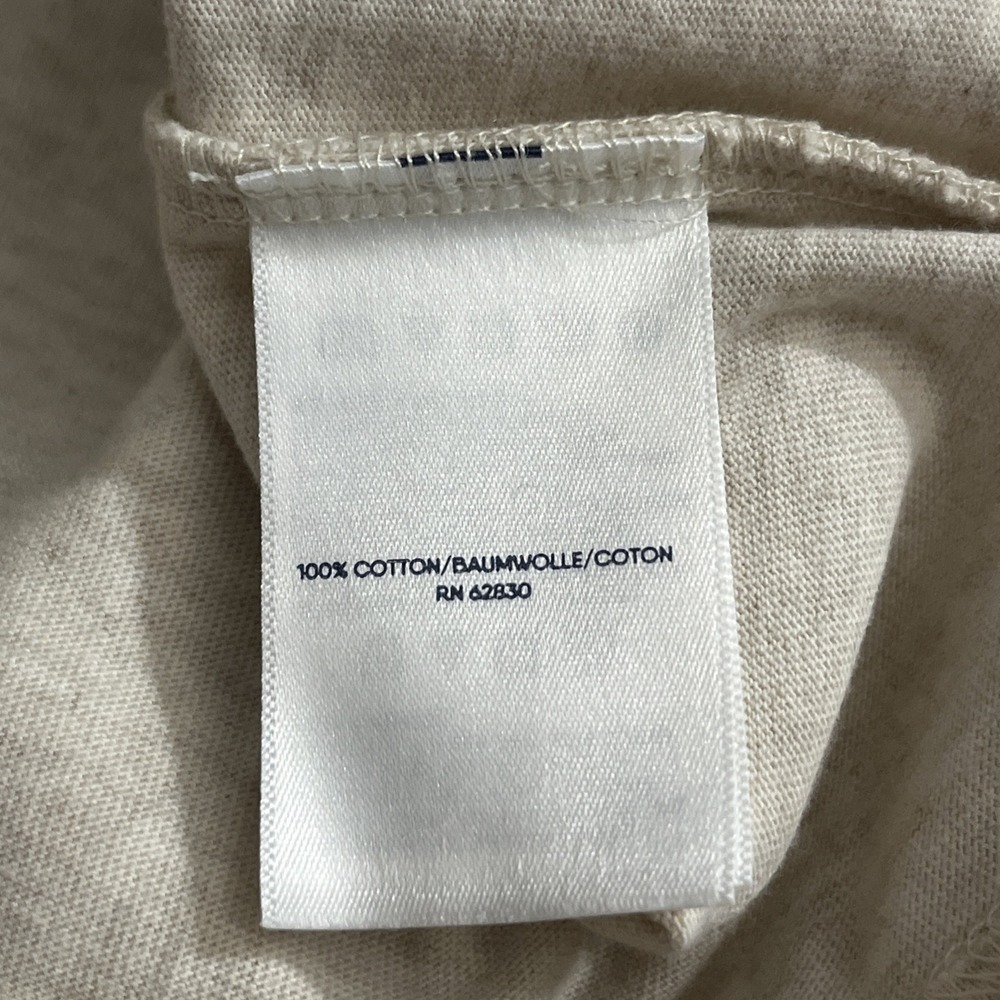 Lands' End Super-T Shirt Mens Size XXL 50-52 Beige Cotton Long Sleeve Crew Neck - Picture 8 of 9